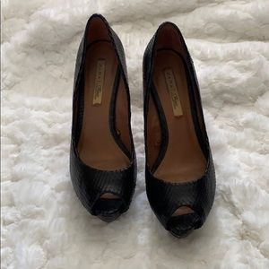 ZARA peep toe platform heels
